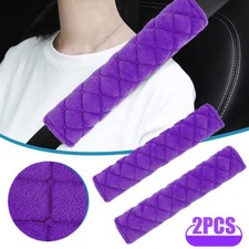 2x Vehicle Car Seat Belt Cover Shoulder Pads Strap Protector Accessories Purple