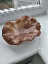 Vintage Murano Gold/Silver Aventurine Biomorphic Art Glass Bowl C1960's