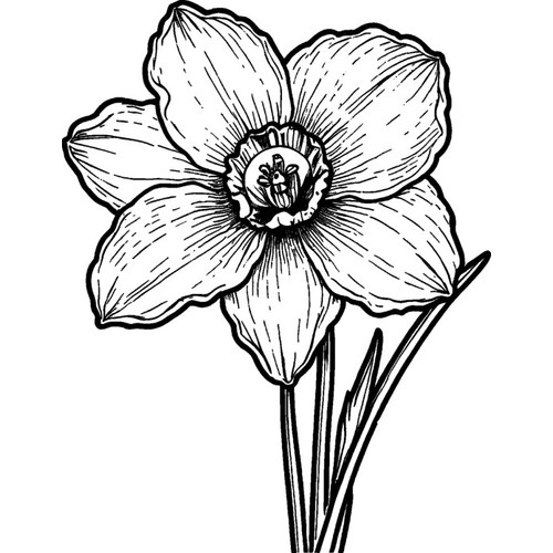 Daffodil flower unmounted - 'daffodil, flower'