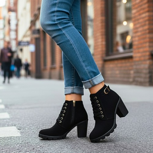 Ladies black boots women - ladies,