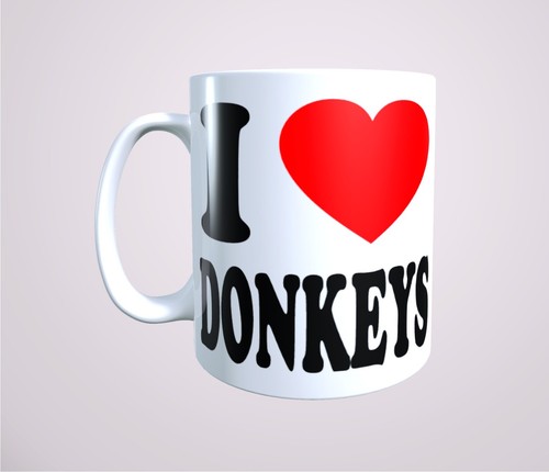 Love donkeys mug - donkeys,