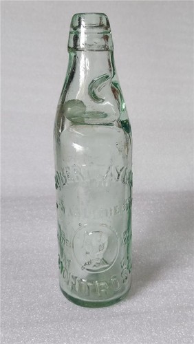 Antique glass bottle robert - bottle.,