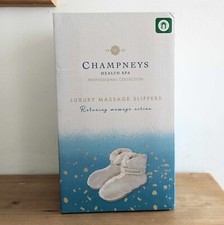 Champneys Massage Vibrating Slippers Beige Neutral One Size 4-7 Christmas Gift