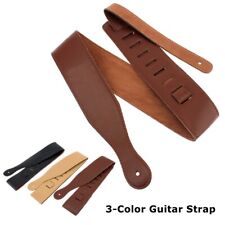 Brown Adjustable Soft Leather Thick Guitar Strap Belt for Electric Acoustic