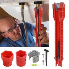 8-in-1 Multifunction Faucet Sink Basin Installer Tool Pipe Wrench Tap Spanner UK