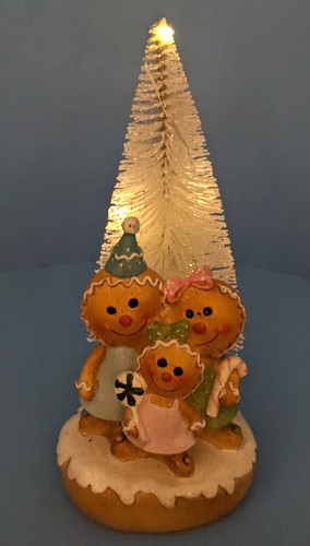 Gingerbread family lit - gingerbread,