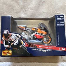 Unboxed Maisto Model Motorbike  Honda  Motogp  Nicky Hayden  No. 69 1/18 Scale
