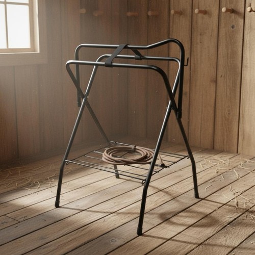 Folding saddle rack - folding,