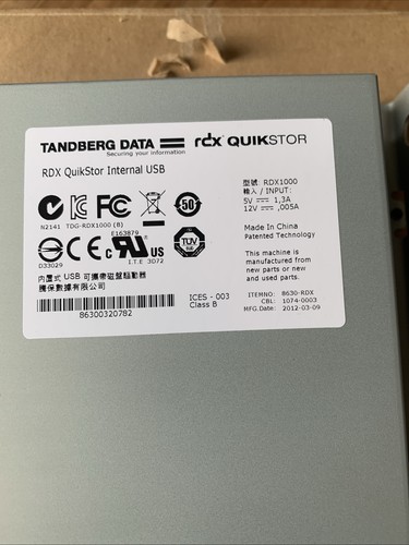 Tandberg data rdx quickstor - tandberg,