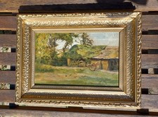 Constance Frederica Gordon Cumming Antique Oil Painting Of A Highland Cart Shed