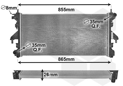 Radiator engine cooling fits - radiator,