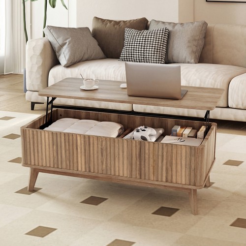 Fluted lift top - coffee, table