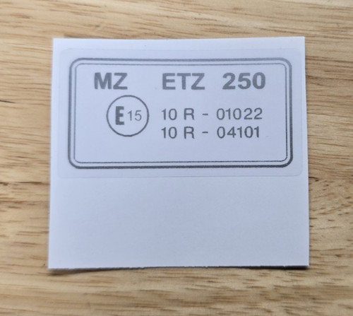 Etz 250 stick - 250, calcamania