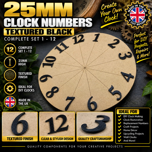 Clock numbers black - clock,