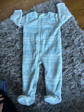 Baby boys next fleece all in one sleepsuit 12 to 18 months new no tags Christmas