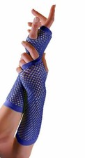 Fish Net Gloves Long Lace Adult Ladies Girls Fishnet Fancy Dress Accessory Party