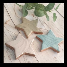 Mango Wood Enamelled Stars &
