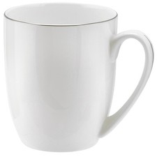 Royal Worcester Serendipity Mug Platinum Band Barrel Shape 310ml Fine Bone China
