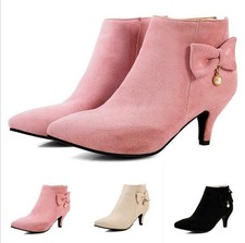 Womens Bowknot Kitten Heel
