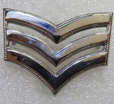 Obsolete Police Sergeant Triple Stripe Metal Badge - Firmin London