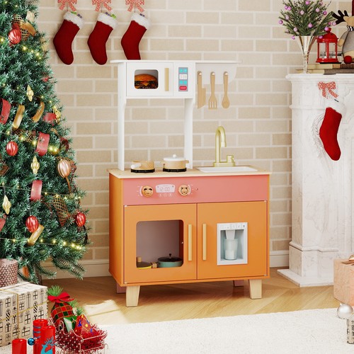Wooden play kitchen toy - play,