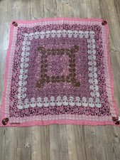 Zadig & Voltaire Kerry Garden Rouge pink 52" Skull Scarf  100% Modal Italy