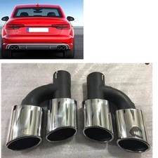 Tail Dual Outlet Quad Exhaust Pipe For Audi A4 B9/S4/S6/S7 Sedan 2017 C018 New