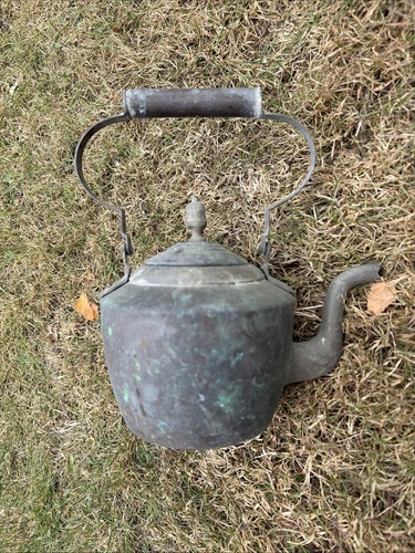 Antique copper and brass tea - and,