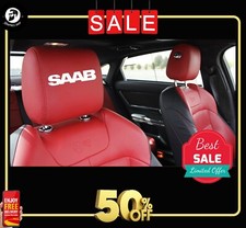 Saab text headrest - , car