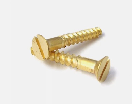 Timber screws brass slotted - timber,