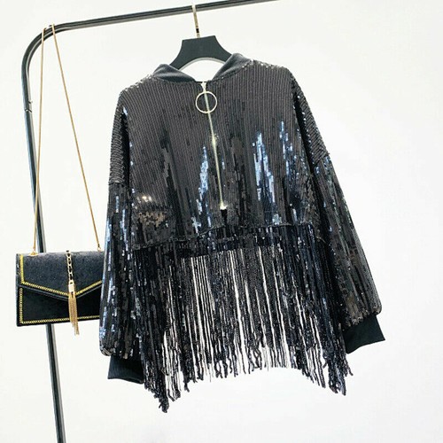 Women loose sequin tassel - women,