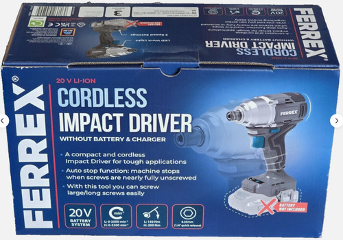 Ferrex 20v cordless impact - ferrex,