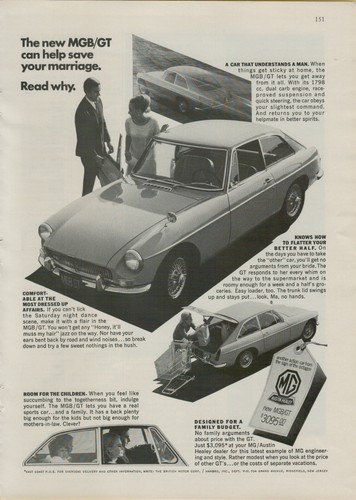 1966 mgb can help - mg, mgb/gt