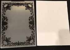 Baroque pattern frame border 5x7" Sheena Douglass Day of Dead embossing folder