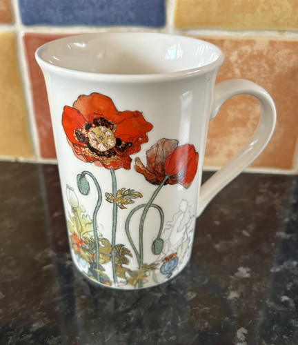Fine china mug bug art - by,