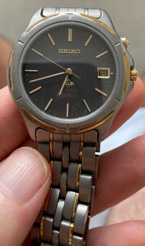 Seiko 5m42 0a20 men - men's, kinetic
