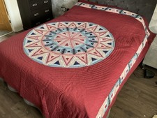 Vintage Handmade Patchwork Quilt  Large Double 92”x84” VGC