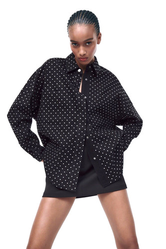 Zara black rhinestone - zara,