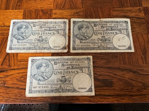 Francs belgium banknotes - 3,
