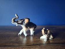 2 Vintage Miniature elephant