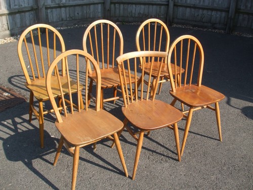 Set six vintage ercol - six,