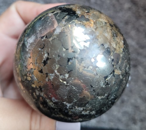 450g golden pyrite sphere - golden,