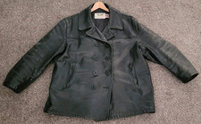 Schott N.Y.C Leather Pea Jacket 740N Size 48 XXL