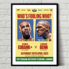 Chris Eubank Jr vs. Conor Benn 2025 Fight Poster | Boxing London Print | UFC
