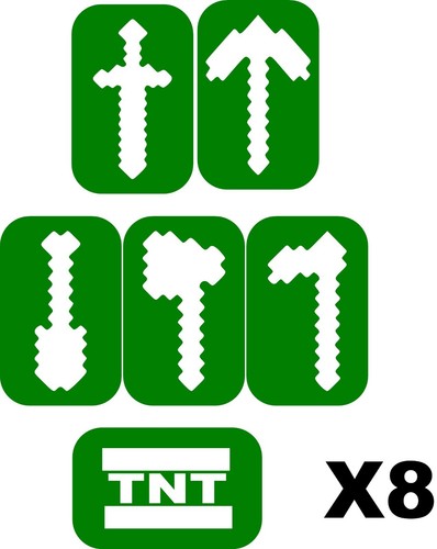 Minecraft tools body art - minecraft,