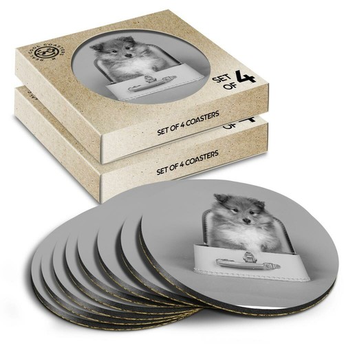 Boxed round coasters bw - 8,