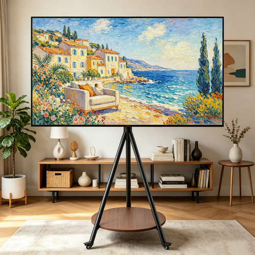 Movable tripod easel stand - easel, tv