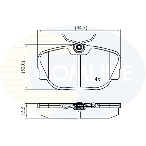 Brake pads set - set, rover