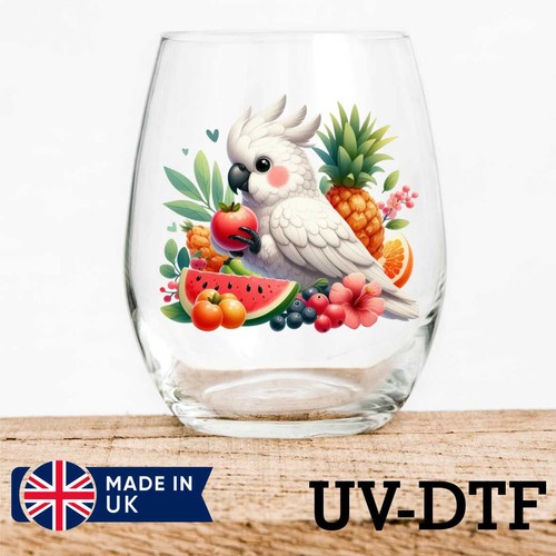 White cockatoo 8pcs dtf - white,