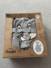 PRIMARK DISNEY BAMBI THUMPER SNUDDIE SOCKS HOODED BLANKET UK 12-14 BNWT